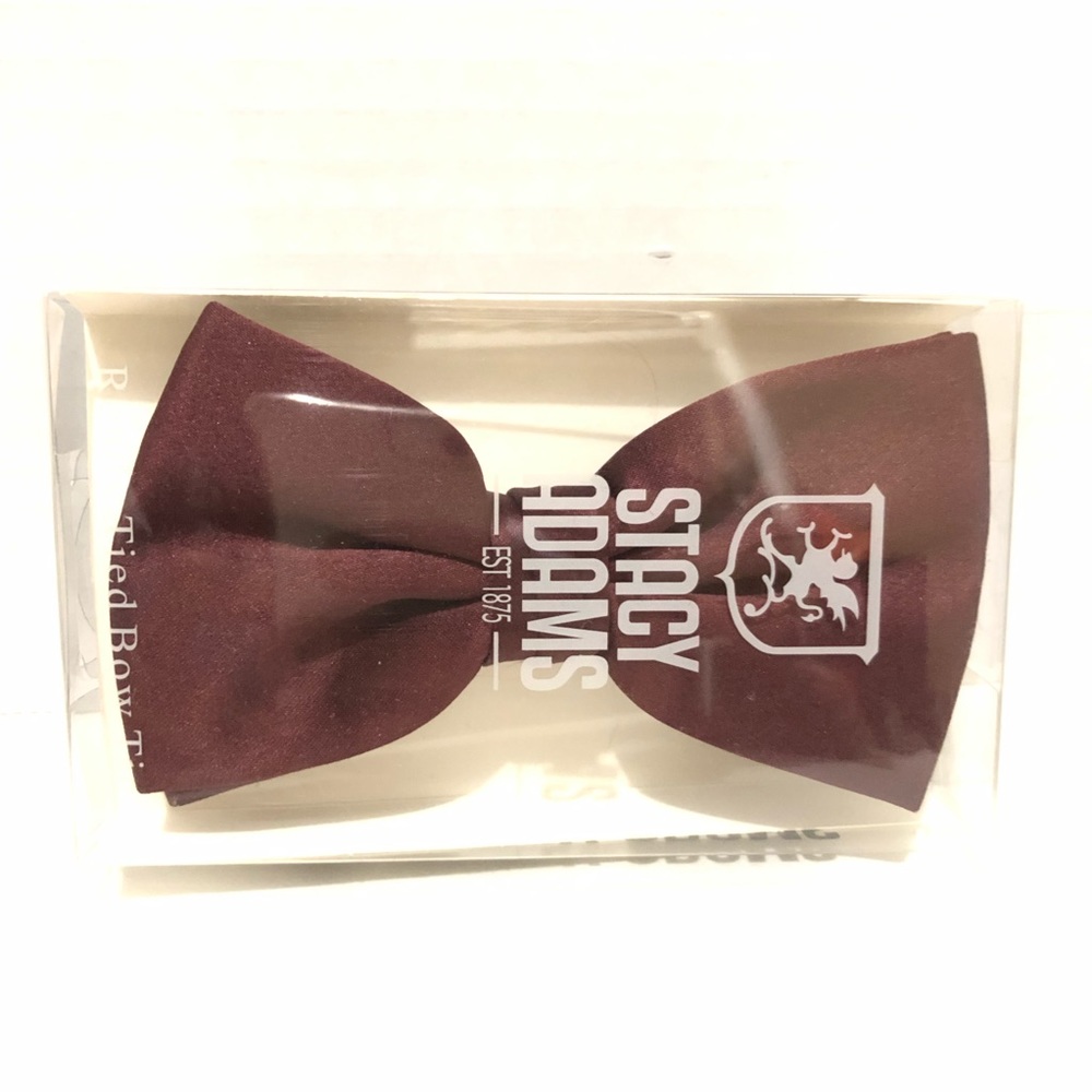 Burgundy Stacy Adams bow tie